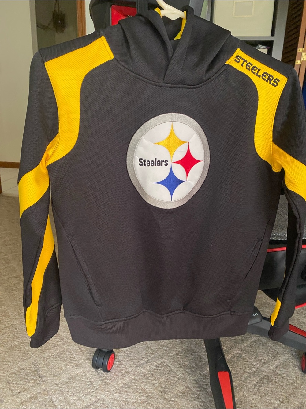 Kids' Steeler Black & Gold NFL Hooded Pullover